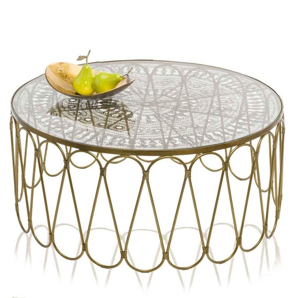 Homeroots 10.5 x 14 x 3.5 in. Gold & Bronze Metalico Oblongo Tray 354723 - main